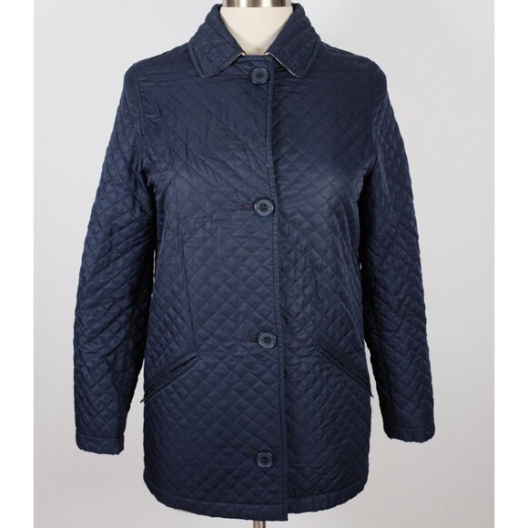 Burberry London Redcliff XS jacket coat quilted nova check lining navy - Picture 6 of 16